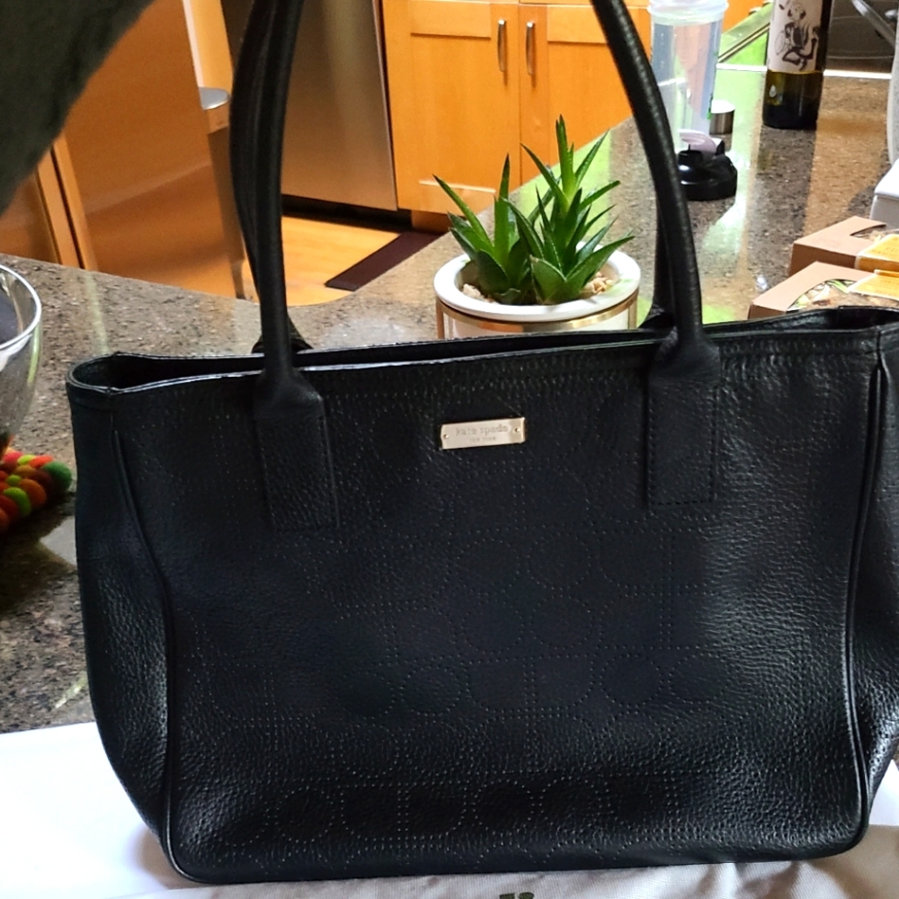 NWOT Kate Spade Black Leather Tote